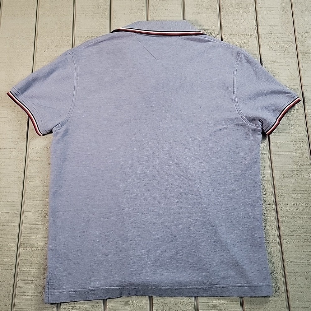Tommy Hilfiger Polo Shirt Women's Size Medium Wicking Light Blue Top Daily Dress - Picture 8 of 8